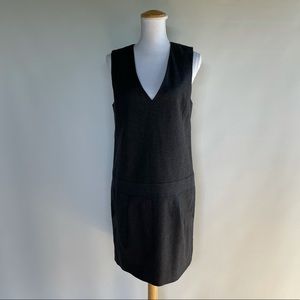 Vince V Neck Wool School Girl Dress - sz 10